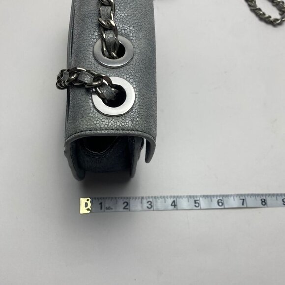 Z Spoke ZAC POSEN Americana Double Chain Strap Bag Grey/Silver - Picture 11 of 12